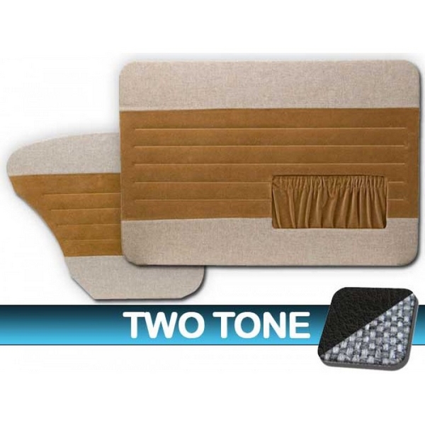 Bug 65-66, Two-Tone Horizontal Panels W/ Pockets Full Set